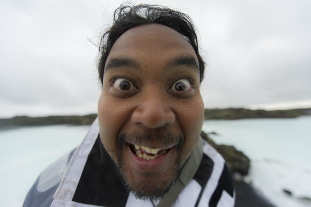Jag tog en selfie på mig själv när jag var på Island och besökte Blue Lagoon.
